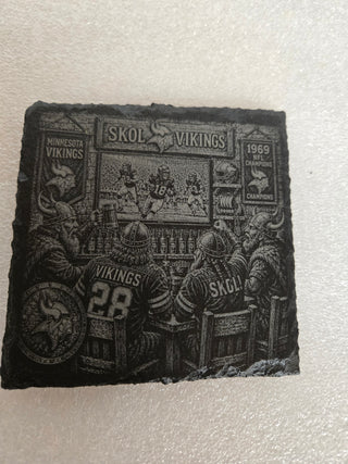 SKOL Vikings slate coaster