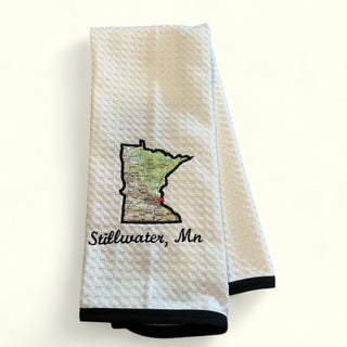 Stillwater Map Dishtowel
