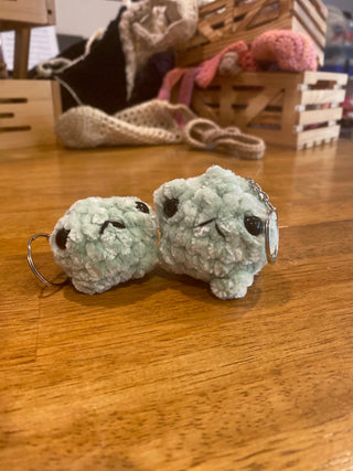 Grumpy Frog Keychain