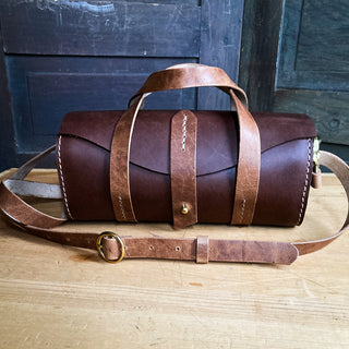 Barrel Bag - Brown with handles