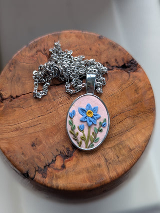 Vintage Floral Clay Necklace