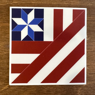 Flag Barn Quilt Sticker