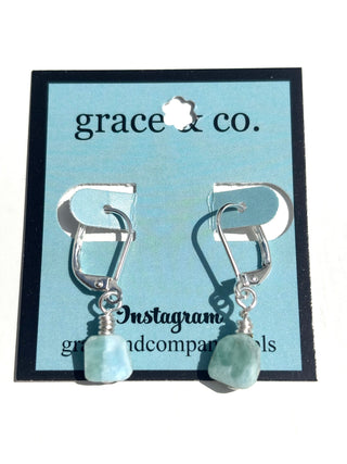 Larimar Leverback Earrings