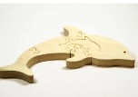 Handmade Wooden Puzzle - Dolphin