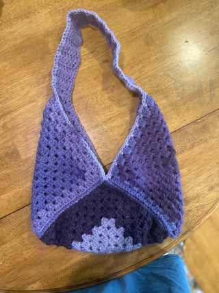 Granny Square Purse - Purple Gradient