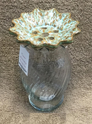 TALL ruffled FF vase 910