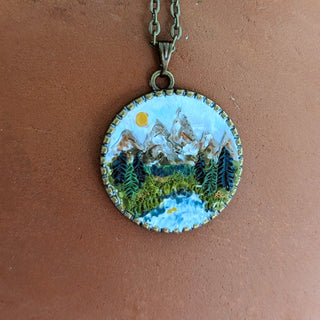 Grand Teton National Park Clay Necklace