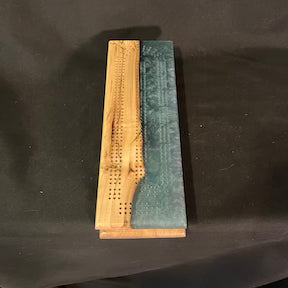 Cribbage Board Set Maple/Blue