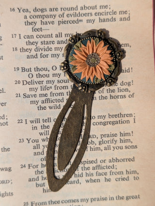 Sunflower Clay Bookmark
