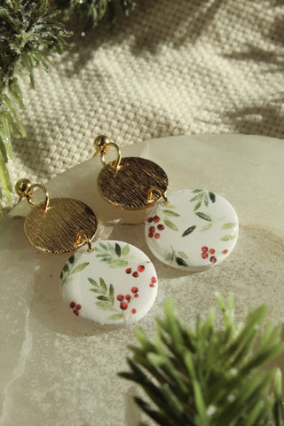 Double Circle Holly Earrings