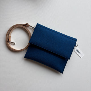 Flat Crossbody Bag (Ocean Blue)