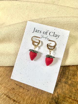 Strawberry Huggie Earrings