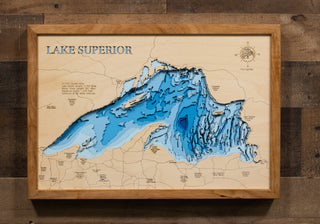 3d Lake Map - Superior - Small