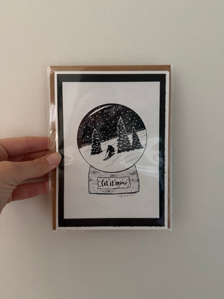 5 x 7 Snow Globe Card