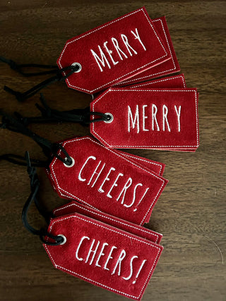 Suede and Leather Holiday Tags