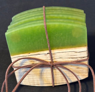 Coaster Set Maple/Green