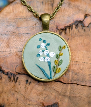 May Birth Flower Clay Necklace
