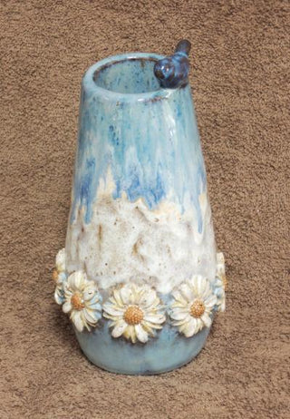 Vase- bird/daisies 832