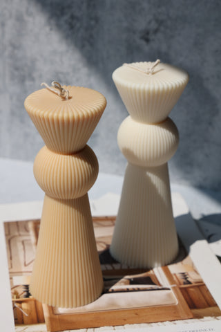 Scented Baiser Chess Ribbed Candle