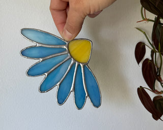 Stained Glass Cone Flower - Streaky Sky Blue