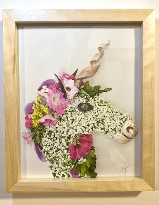 Framed unicorn nature art