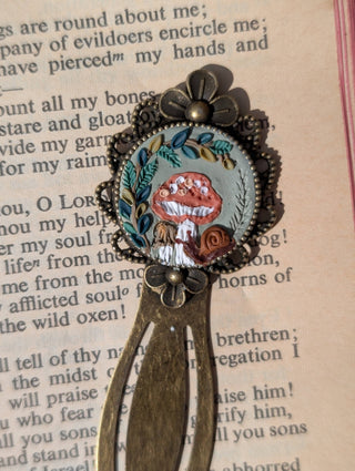 Mushroom Polymer Clay Bookmark