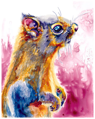 Squirrel Watercolor Print