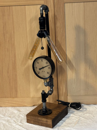 Steampunk Double Bulb Lamp