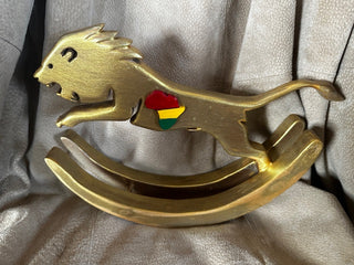 Rocking Lion With Africa Detail