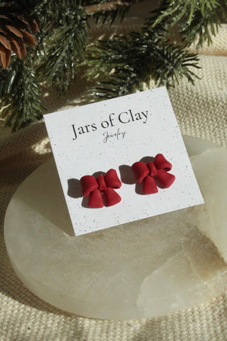 Red Bow Studs