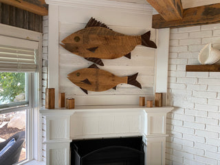 Metal/Wood Fish-Lg