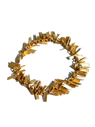 Matte Gold Rectangles Bracelet