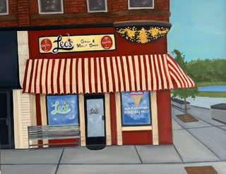Leos Malt Shop oil Painting print