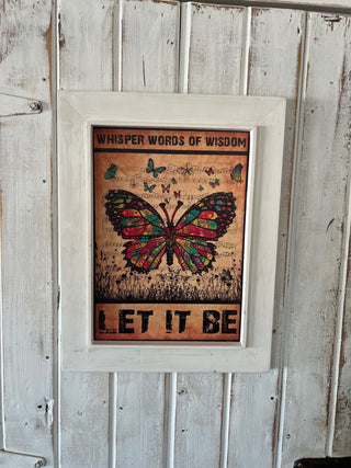 Framed "Let It Be"-Lg