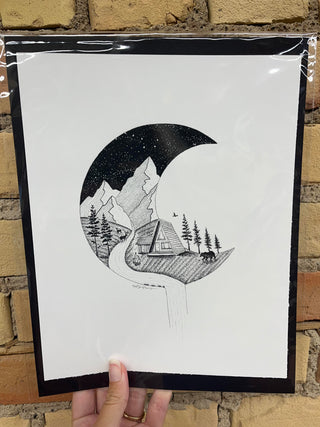 8x10 Half Moon Print