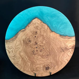 Lazy Susan Oak/Seafoam