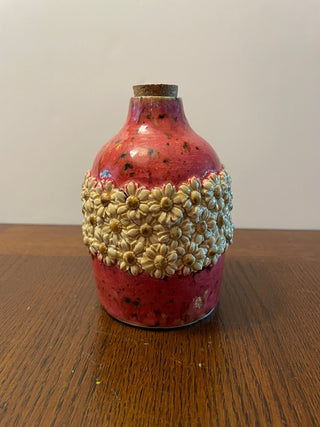 Pink Speckled Sunflower Jar