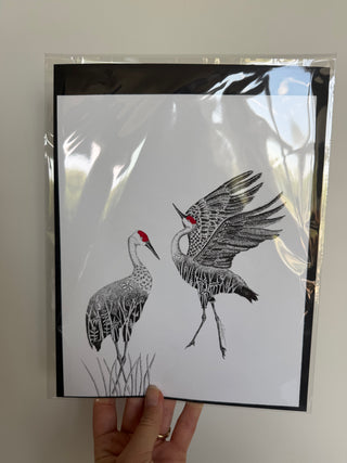 8 x 10 Sandhill Crane Dance