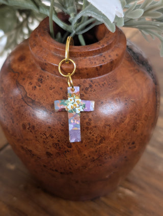 Cross Clay Necklace Bookmark