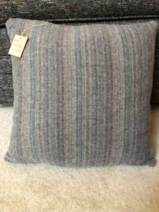 Dahlia Cottage gray square wool pillow