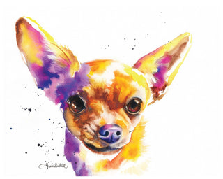 Chihuahua Dog Watercolor Print