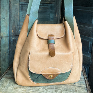 Shopper - Tan w/ Green