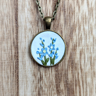 July Birth Flower Clay Necklace