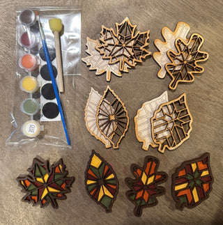 mosaic leaf magnets