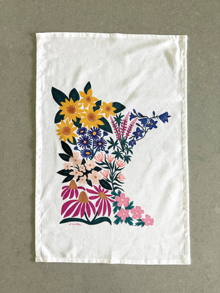 Minnesota Floral Tea Towel