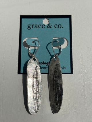 Willow Leaf Leverback Earrings