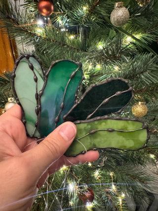 Stained Glass Ornament - Small Pickle
