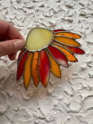 Stained Glass Cone Flower - Fire