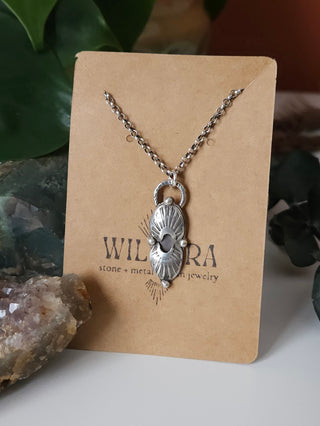 Stamped Double Shell Necklace