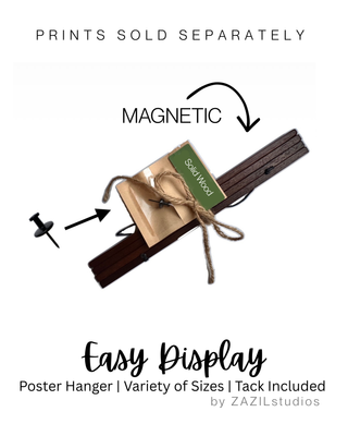 19" WOOD POSTER HANGER